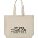 Canvas Large Tote - Natural White